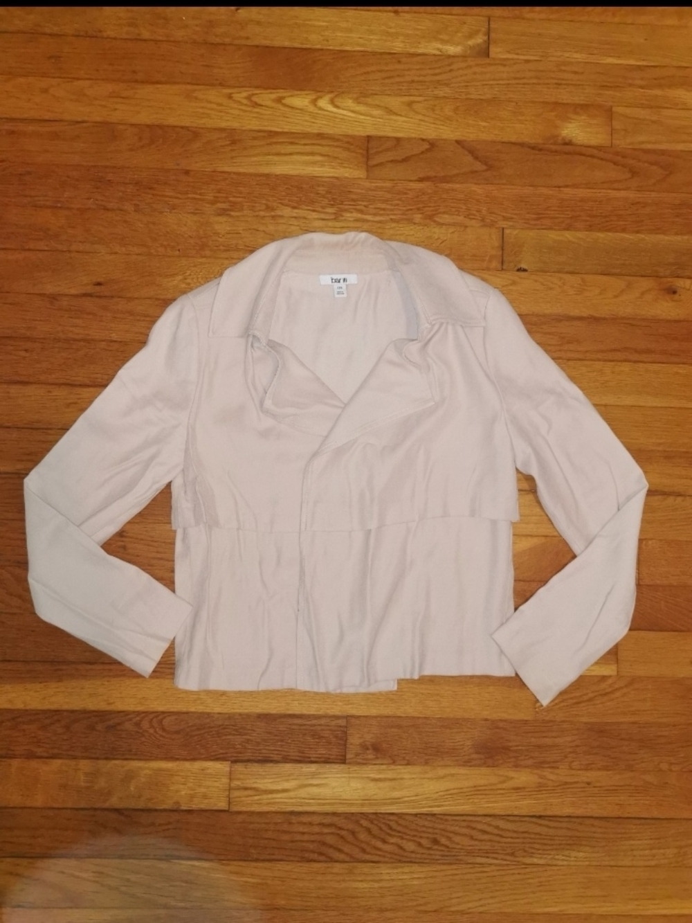 Bar III Cropped Trench Jacket White XXS